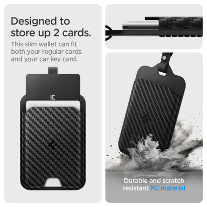 Supporto Spigen per Carte di Pagamento e Chiave Card Tesla, Set 2 pezzi, Nero ACP08794