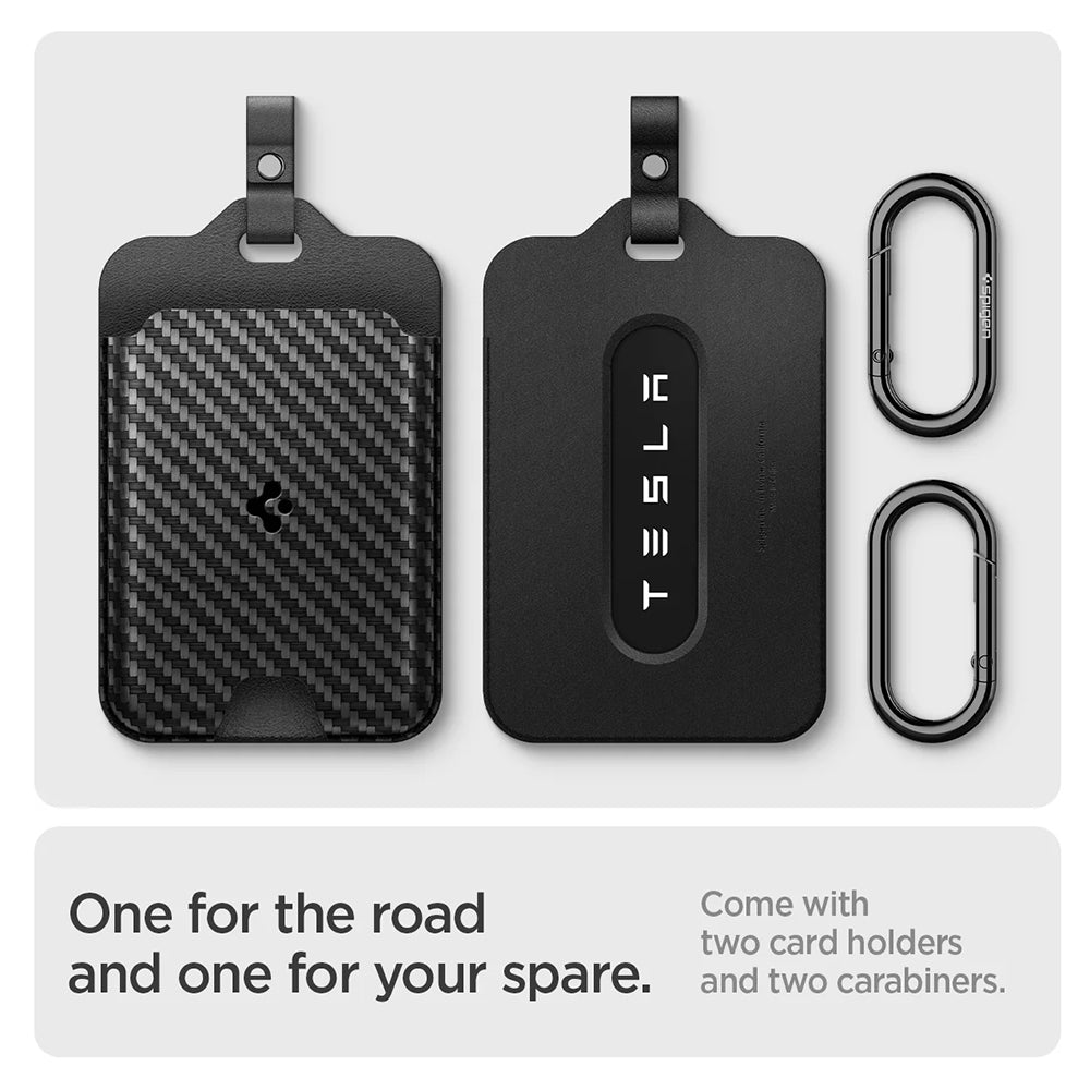 Supporto Spigen per Carte di Pagamento e Chiave Card Tesla, Set 2 pezzi, Nero ACP08794