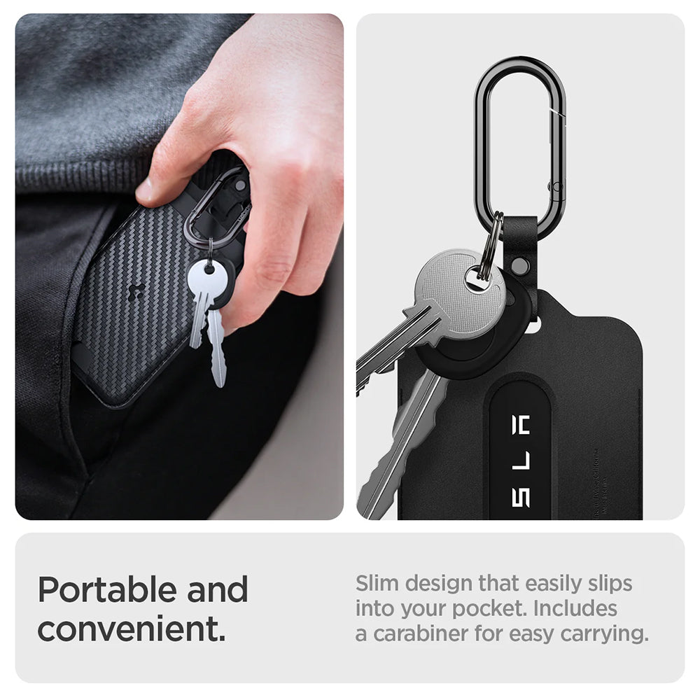 Supporto Spigen per Carte di Pagamento e Chiave Card Tesla, Set 2 pezzi, Nero ACP08794