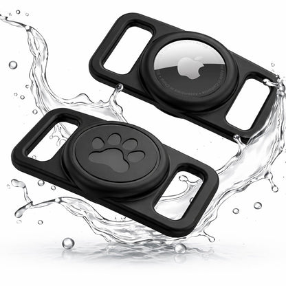 Support Techsuit BuddyGuard DG1 pour Apple AirTag au Collier d'Animal de Compagnie, Noir