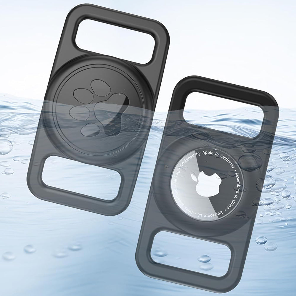 Support Techsuit BuddyGuard DG1 pour Apple AirTag au Collier d'Animal de Compagnie, Noir