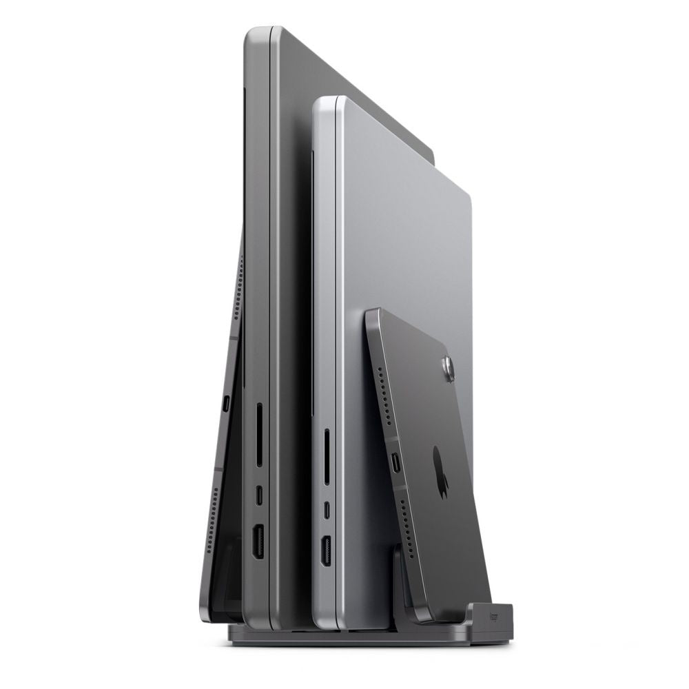 Spigen LD208S4 Two Vertical Stand for Laptop with thickness 14mm - 27mm, Grey