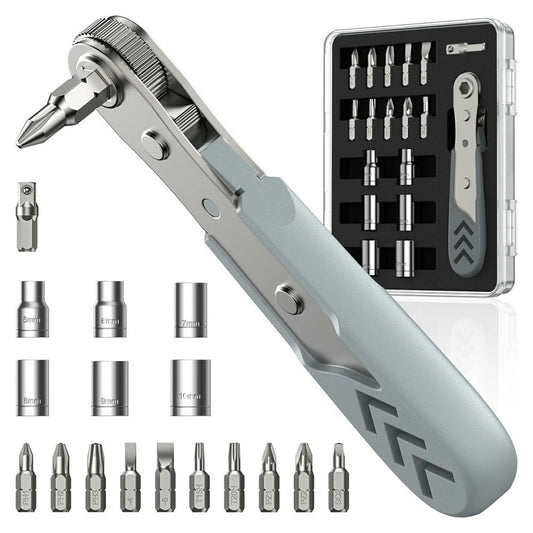 Cacciavite a Cricchetto Axth, 17in1, Grigio