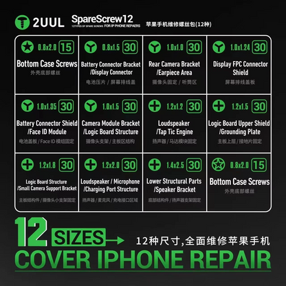Vis 2UUL SC22 pour la série Apple iPhone, 330 en 1