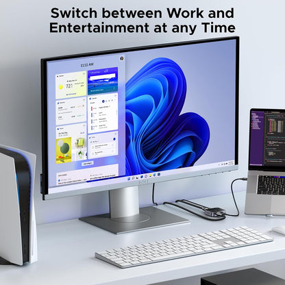 Commutateur Vidéo HDMI / USB-C UGREEN AW503 (55452), Gris