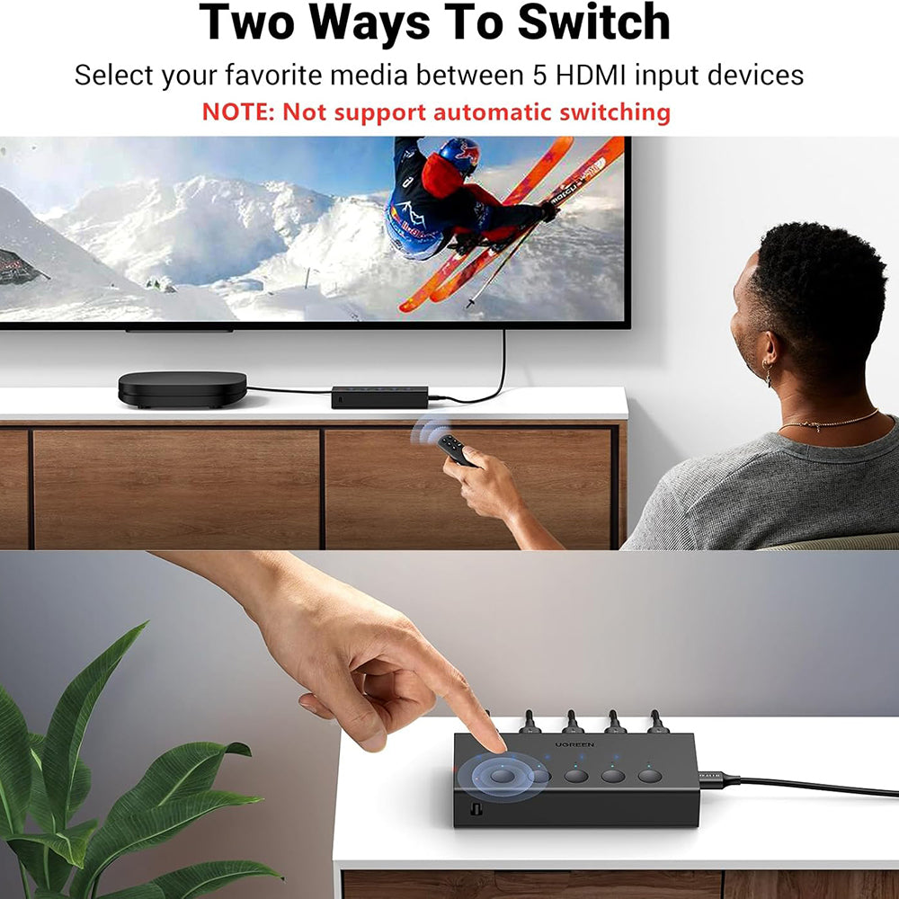 HDMI Video Switch UGREEN CM568 (90512), Schwarz