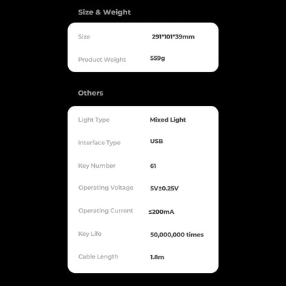 Tastiera Gaming HAVIT KB903L, RGB, 1.8m, Trasparente Bianca