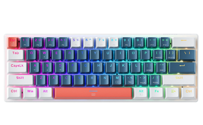 Clavier Gaming Filaire USB Machenike K500-B61 Mécanique, RGB, Bleu Blanc
