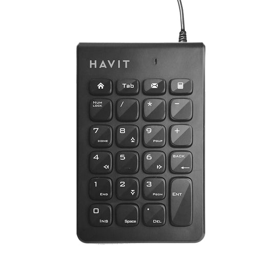 Clavier Numérique Filaire USB HAVIT KB223, 1.5m, Noir