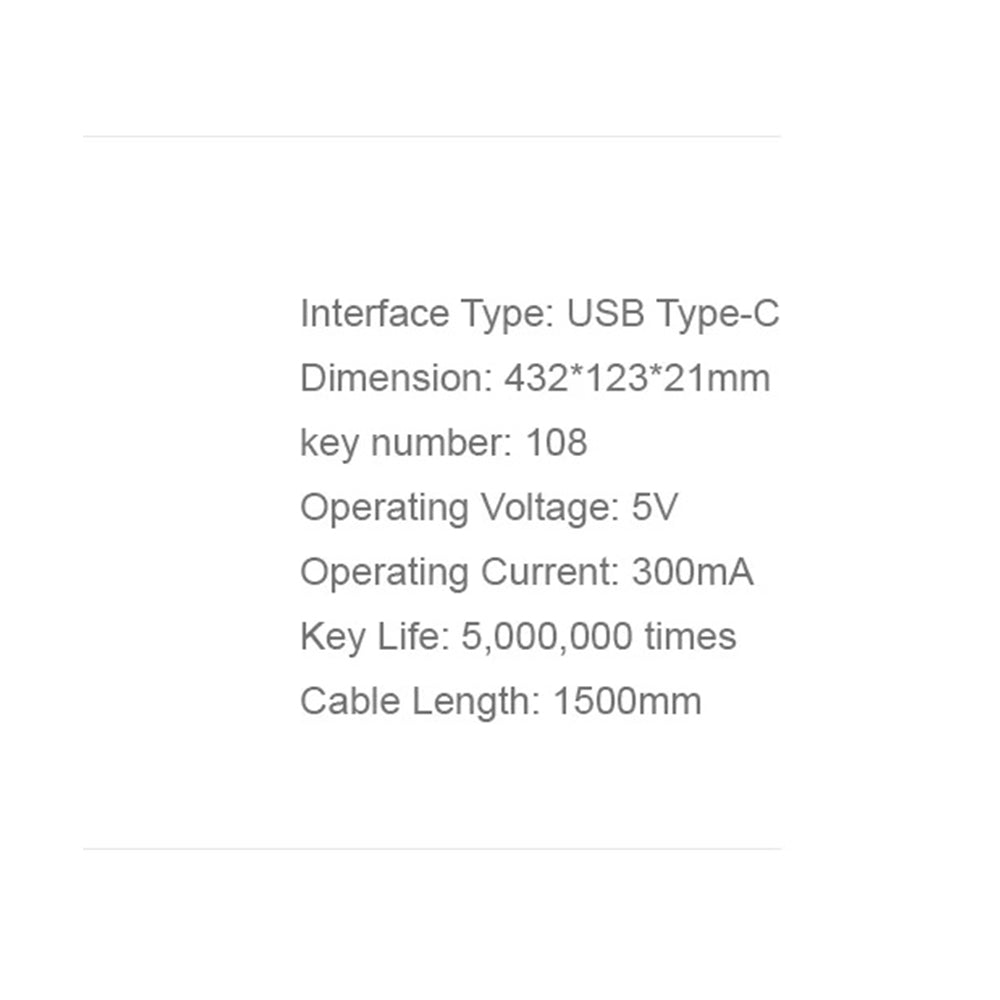 Clavier filaire USB HAVIT KB252, USB-C, 1.5m, Noir