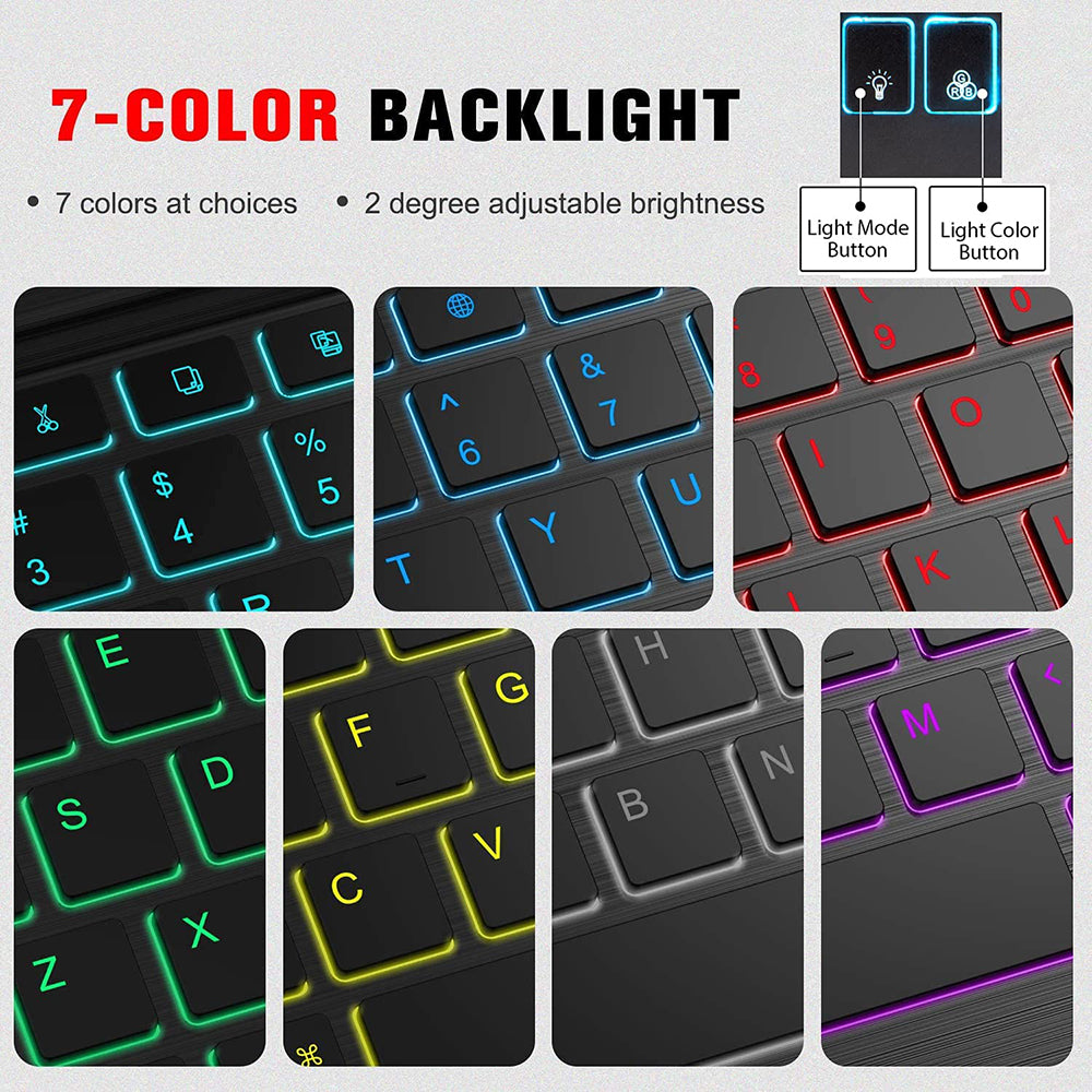 Techsuit WK1 Wireless Keyboard, RGB, Black