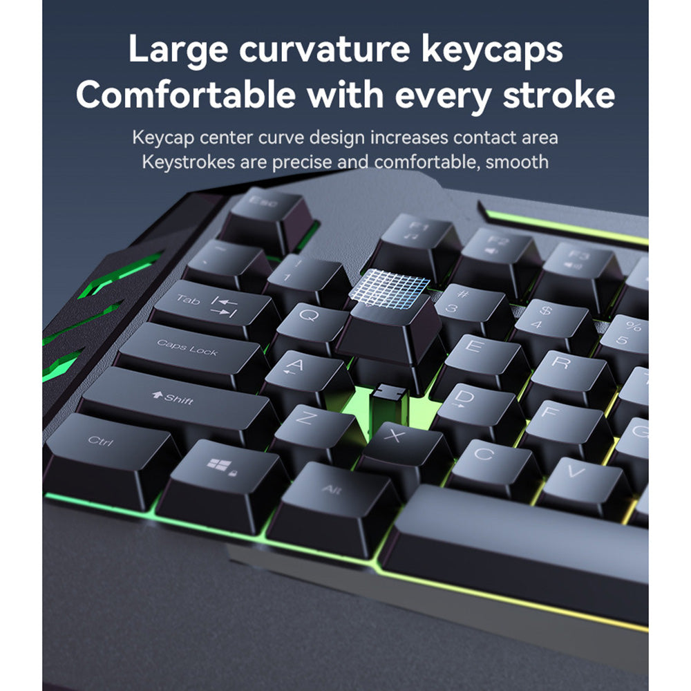 Yesido KB21 Wireless Keyboard, RGB, 1.5m, Black