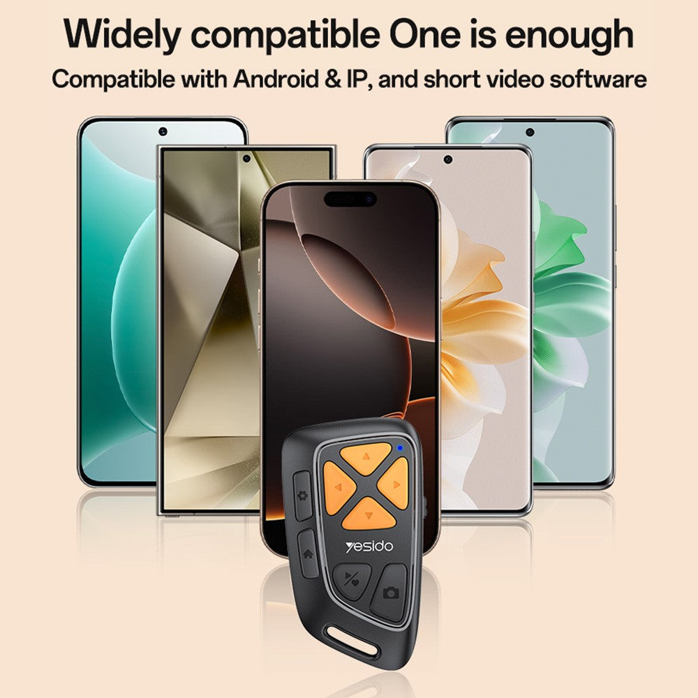 Télécommande Bluetooth Multimédia Yesido SF25, Noire