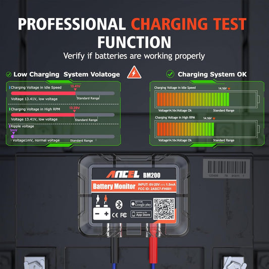 Testeur Bluetooth de Surveillance de Batterie Auto Ancel BM200