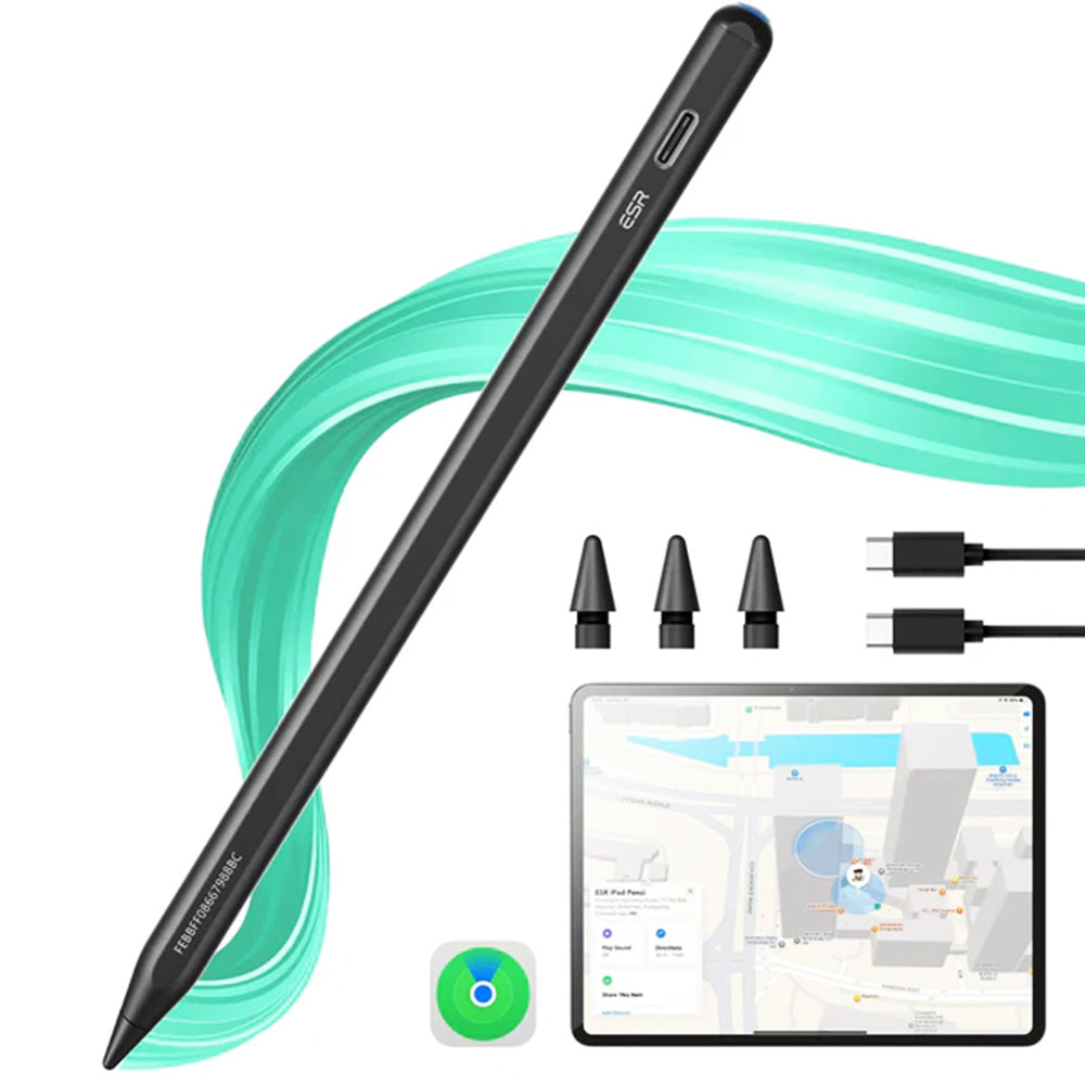 Touch Pen ESR Geo per Apple iPad, Versione Attiva, Nero