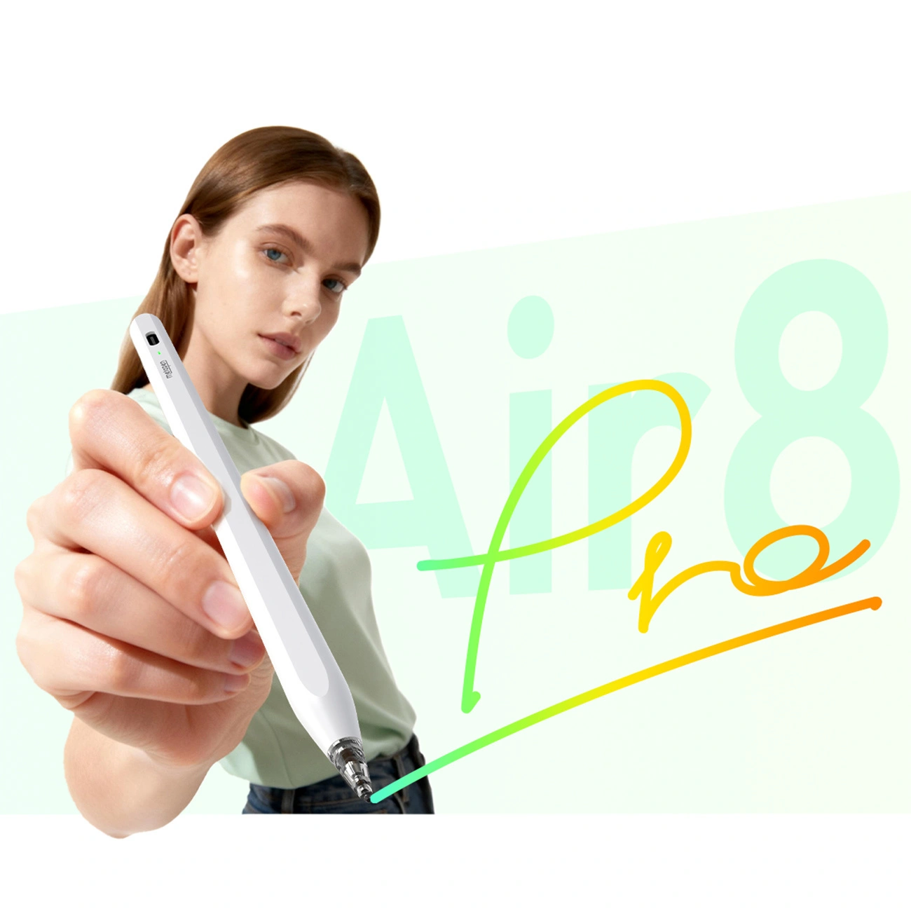 Stylet Metapen Air8 Pro pour Apple iPad, Version Active, Blanc ME-APP172