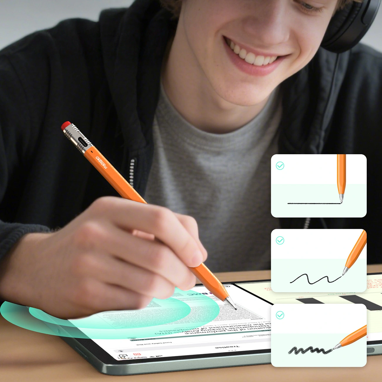 Stylet Metapen Air8 Pro X pour Apple iPad, Version Active, Orange ME-APP172