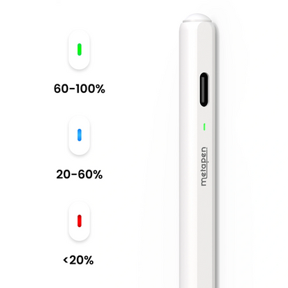 Stylet Metapen Air8 Pro pour Apple iPad, Version Active, Blanc ME-APP172