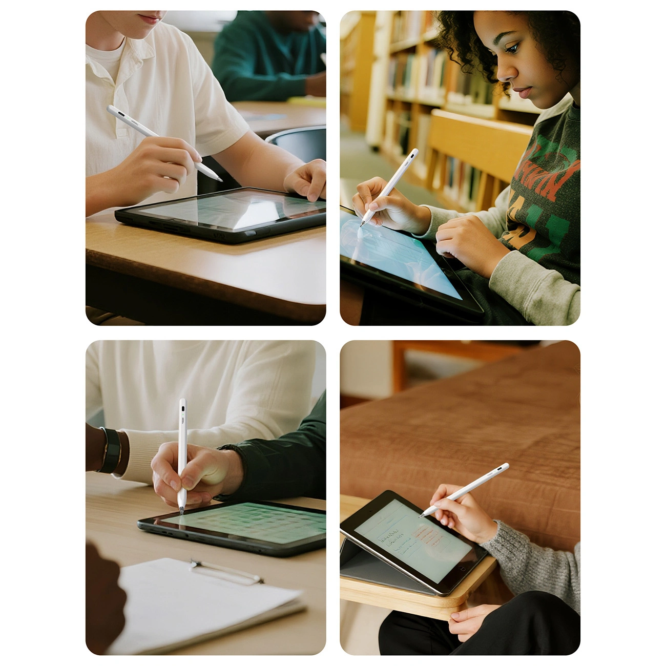 Stylet Metapen Air8 Pro pour Apple iPad, Version Active, Blanc ME-APP172