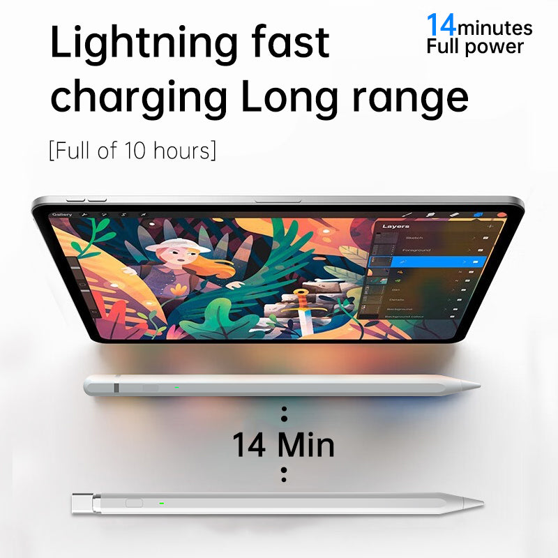 Touch Pen Techsuit AP01 Pro für Apple iPad, Aktive Version, Weiß