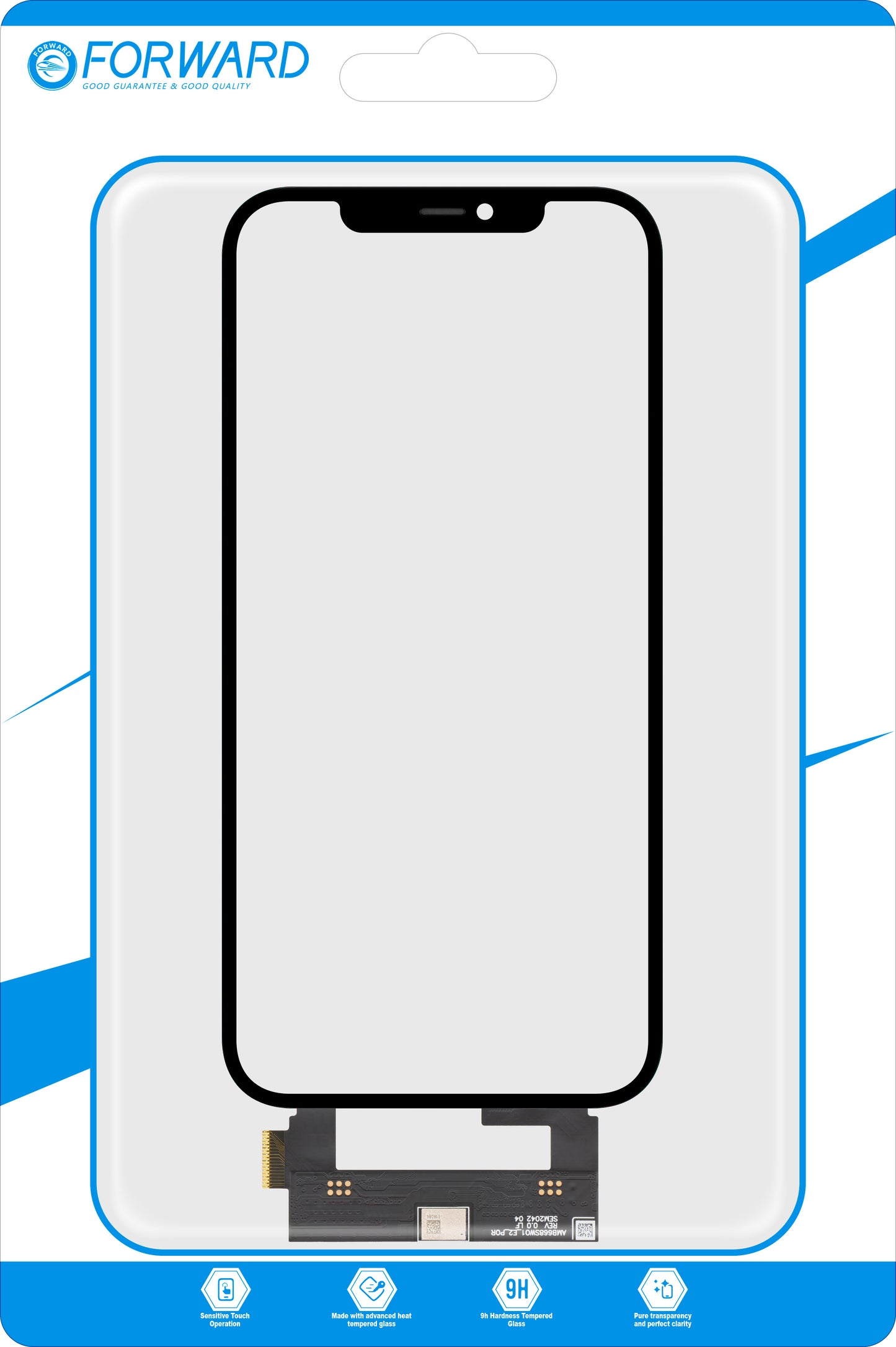 Touchscreen Forward Guard OCA per Apple iPhone 12 Pro Max, Nero