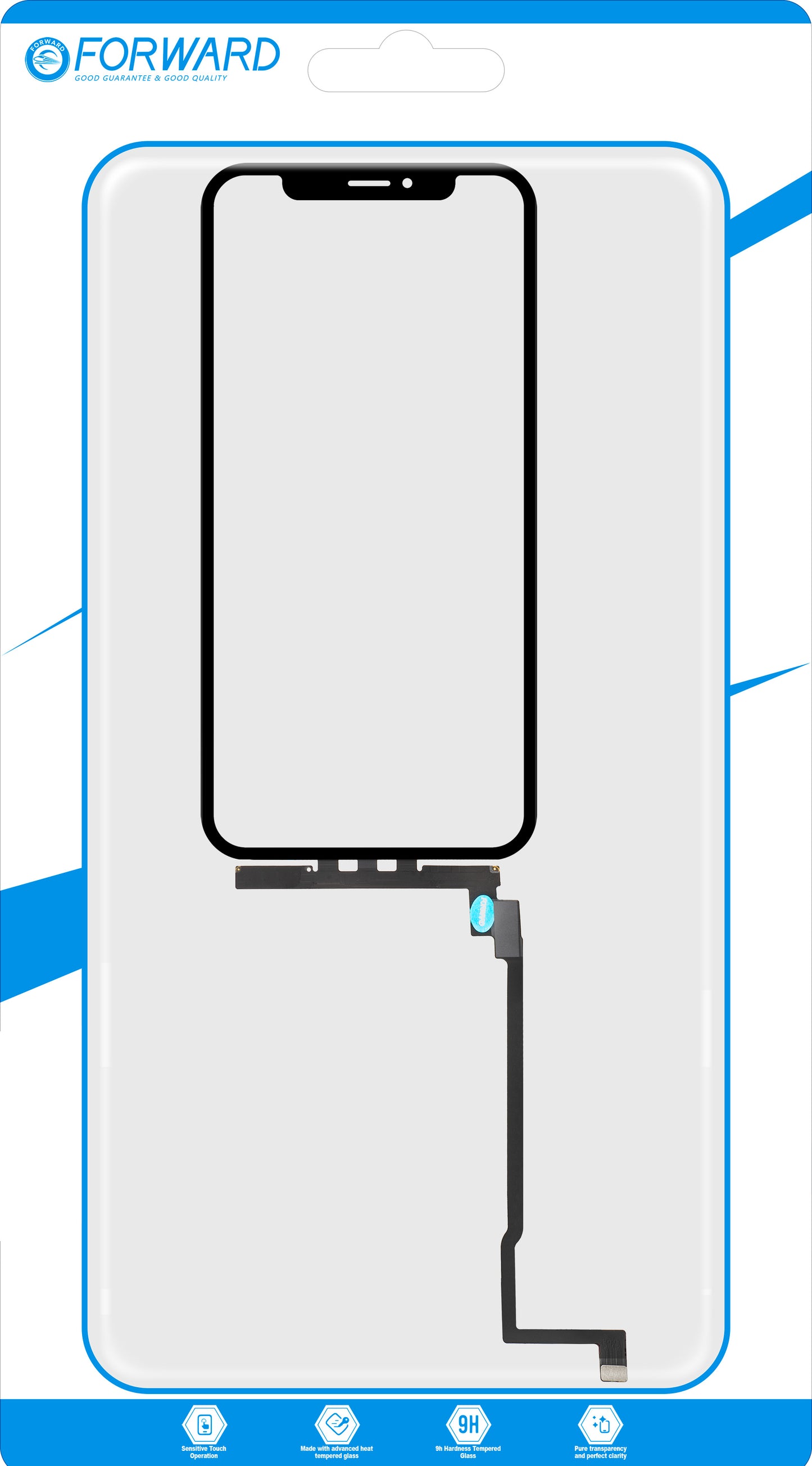 Touchscreen Forward Guard OCA für Apple iPhone 11 Pro Max, IC-Version, Schwarz