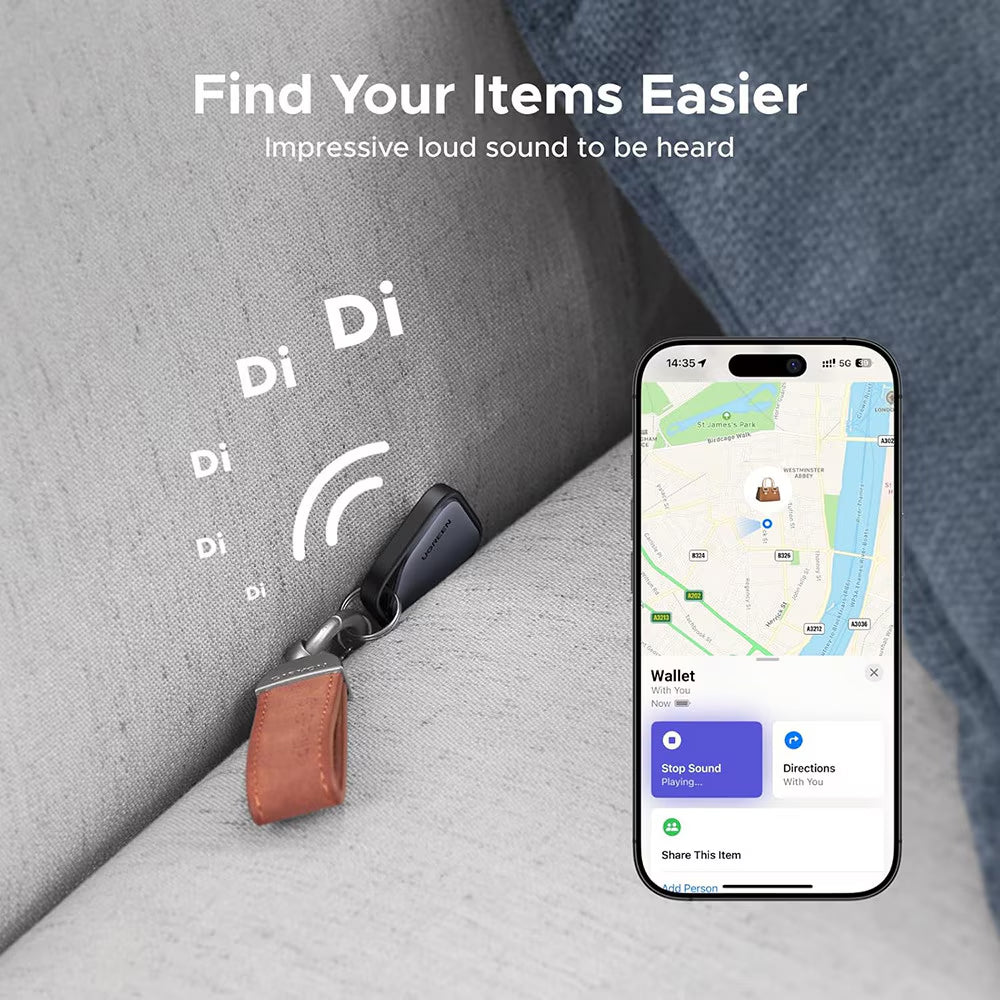 UGREEN SmartTag CM816 (45297) per Serie iOS, Grigio