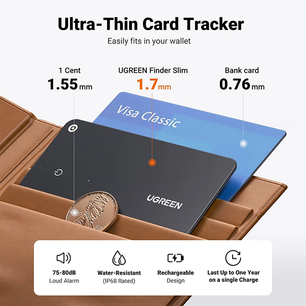 UGREEN SmartTag CM817 pour séries iOS, Noir