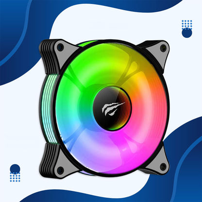 Ventilatore HAVIT F2095, RGB, 600RPM - 1800RPM, 38dB, 1.44W, Nero