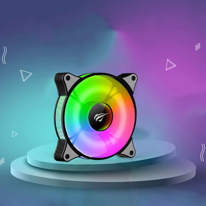 Ventilatore HAVIT F2095, RGB, 600RPM - 1800RPM, 38dB, 1.44W, Nero