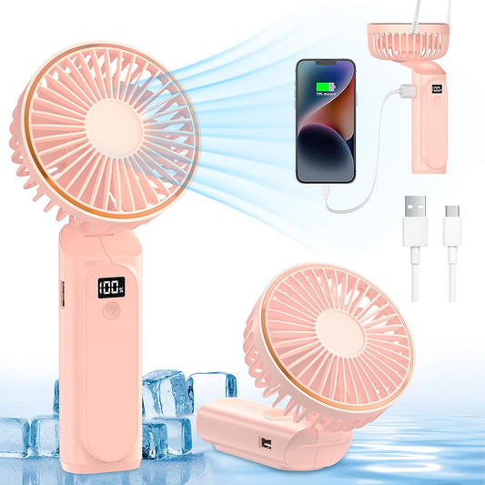 Ventilateur Portable Techsuit M12, Rose