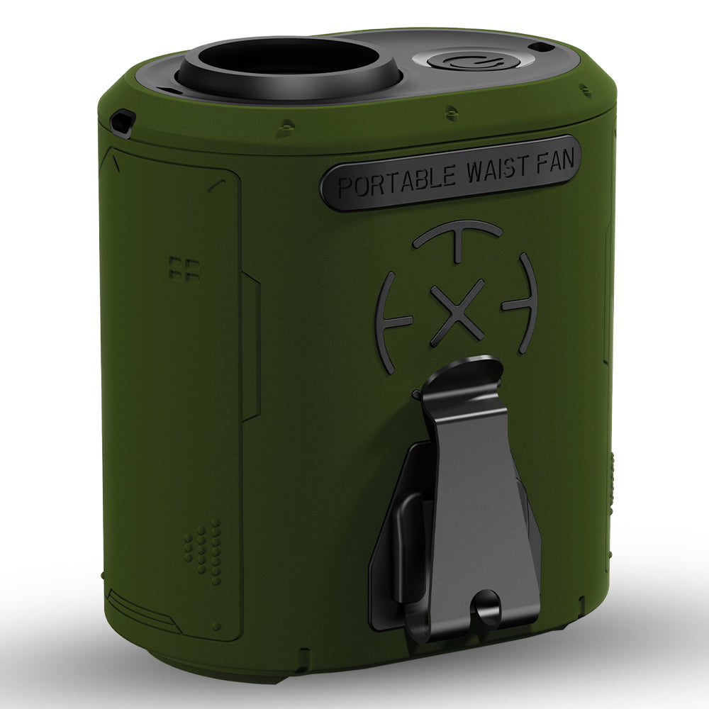 Ventilatore Portatile Techsuit Z14 con batteria esterna 5000mAh, Verde