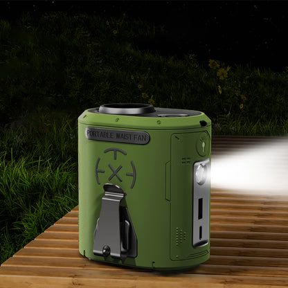 Ventilatore Portatile Techsuit Z14 con batteria esterna 5000mAh, Verde